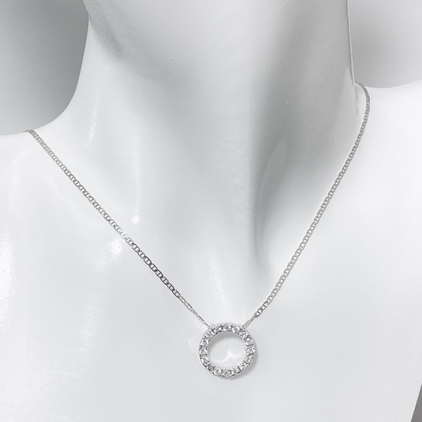 Halo Circle Stud and Pendant Set