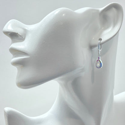 Teardrop Multicolored Halo Drop