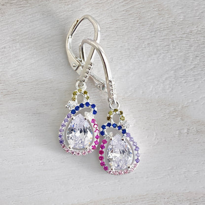 Waterdrop Multicolored Halo Drop