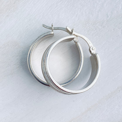 Serenity Double Band Wide Hoops