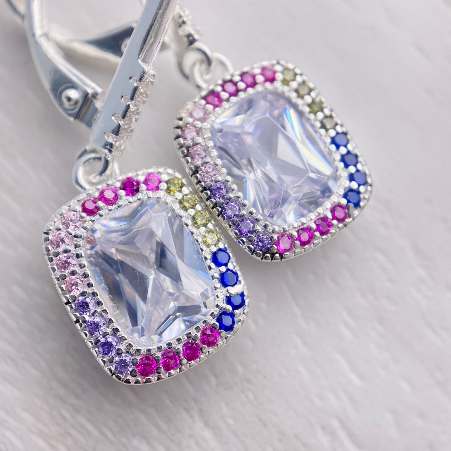 Multicolored Rectangular Halo Drops