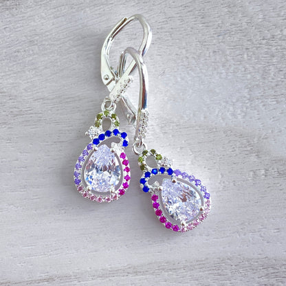 Waterdrop Multicolored Halo Drop