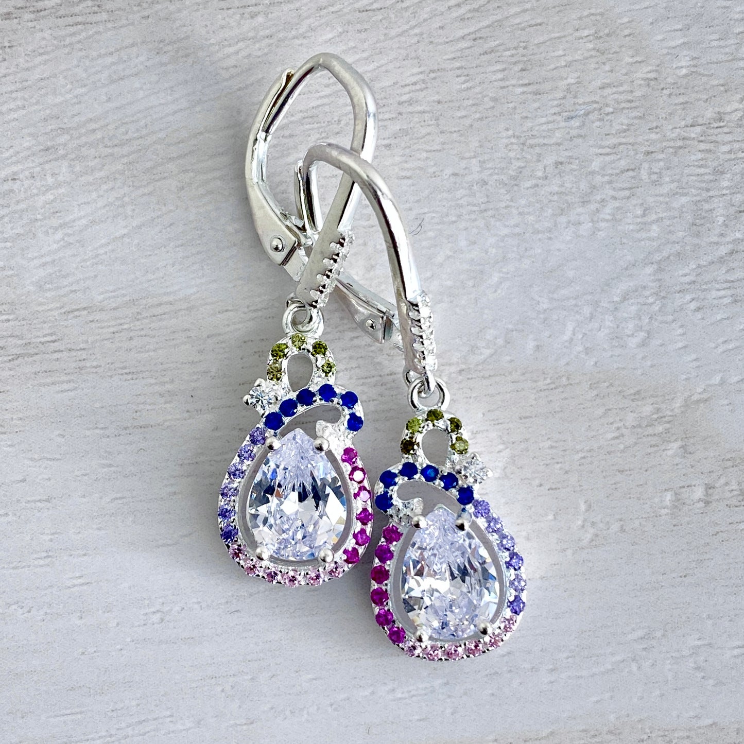 Waterdrop Multicolored Halo Drop